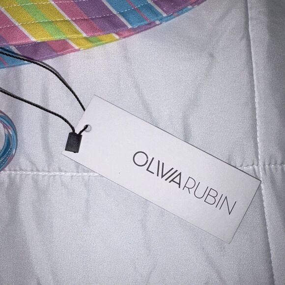 OLIVIA RUBIN Zanna Bucket Hat Bright Candy Stripe NWT One Size Cotton - Picture 6 of 11